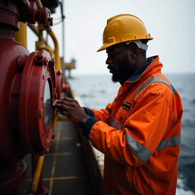 An Oil Rig Offshore engineer